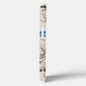 Prachtige Antiek Blauwe Floral Stippled Case-Mate iPhone Case (Achterkant / Rechts)