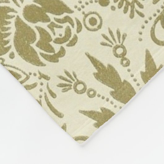 Prachtige Antiek Floral Fleece Deken (Hoek)