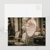 Prachtige Antiek fonografie met oude stijl Briefkaart (Voorkant / Achterkant)