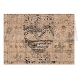 Prachtige antiek muzieknoten hart