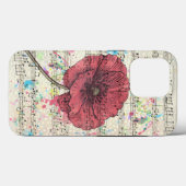 Prachtige antiek muzieknoten voor papaverbloemen Case-Mate iPhone case (Achterkant (horizontaal))