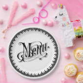 Prachtige  Antiek Papieren Bordje (Feest)