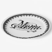 Prachtige  Antiek Papieren Bordje (Gekanteld)