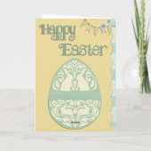 Prachtige antiek Paskaart Feestdagen Kaart (Achterkant)