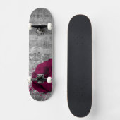Prachtige antiek, roze roos verfsplaat skateboard (Voorkant)