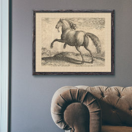 Prachtige Antiek Stallion Elegant Poster