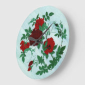 Prachtige antis en roodrozenkast grote klok (Hoek)