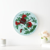 Prachtige antis en roodrozenkast grote klok (Huis)