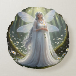 Prachtige April Diamond Fairy Rond Kussen