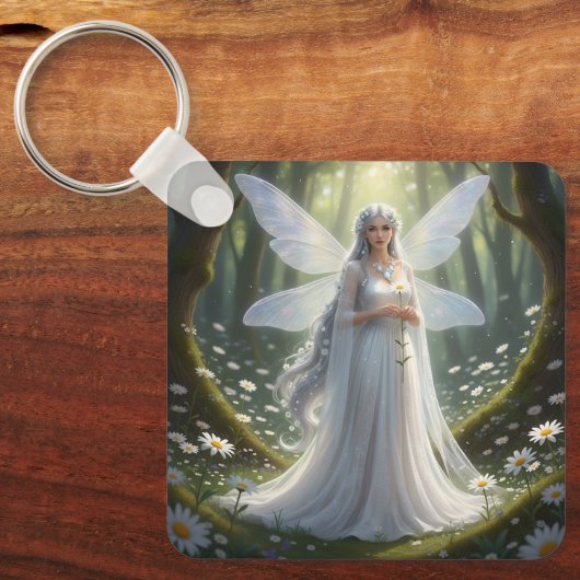 Prachtige April Diamond Fairy Sleutelhanger (Voorkant)