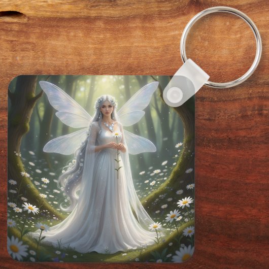 Prachtige April Diamond Fairy Sleutelhanger (Achterkant)