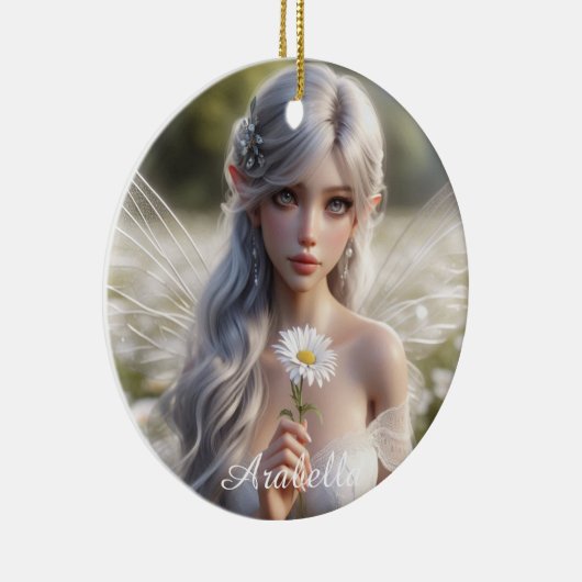 Prachtige aprilfee in Daisies Keramisch Ornament (Rechts)