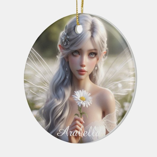 Prachtige aprilfee in Daisies Keramisch Ornament (Links)