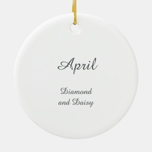 Prachtige aprilfee in Daisies Keramisch Ornament (Achterkant)