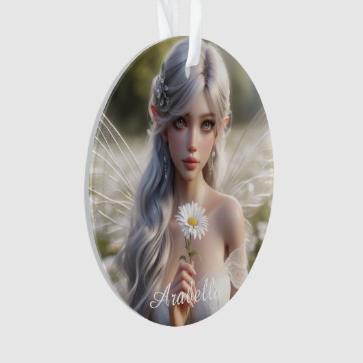 Prachtige aprilfee in Daisies Ornament (voorkant)
