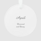 Prachtige aprilfee in Daisies Ornament (achterkant)