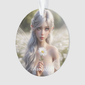 Prachtige aprilfee in Daisies Ornament (voorkant)
