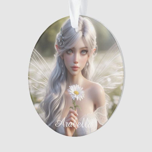 Prachtige aprilfee in Daisies Ornament (voorkant)