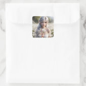 Prachtige aprilfee in Daisies Vierkante Sticker (Tas)