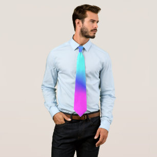 Prachtige Aqua Blauwe Roze Paarse Rijk Krachtige K Stropdas