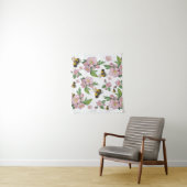 Prachtige aquarel appelboom bloemen en bijen wandkleed (In situ)