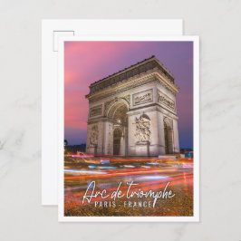 Prachtige Arc de Triomphe Parijs Frankrijk Briefkaart