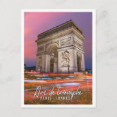 Prachtige Arc de Triomphe Parijs Frankrijk Briefkaart (Voorkant)