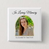 Prachtige Arch Foto op Witte Begrafenis Button (Voorkant)