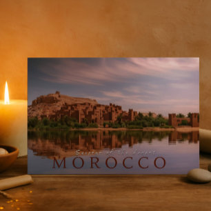 Prachtige architectuur van de Marokkaanse woestijn Briefkaart