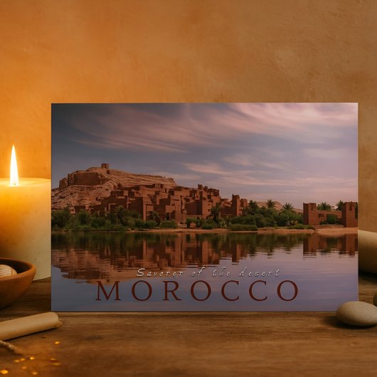 Prachtige architectuur van de Marokkaanse woestijn Briefkaart