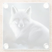 Prachtige Arctic Fox Glazen Onderzetter (Achterkant)