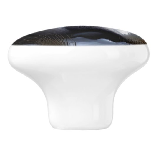 Prachtige Arctic Fox Keramische Knop (Zijkant)