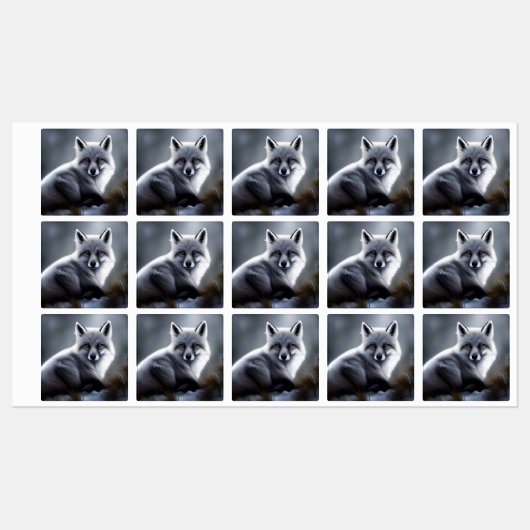 Prachtige Arctic Fox Labels (Vel)