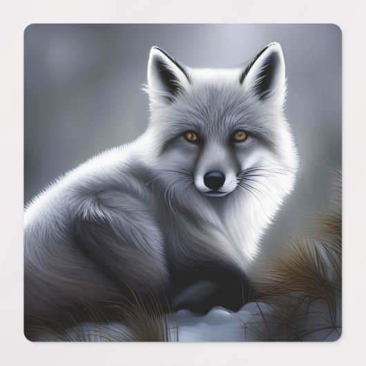 Prachtige Arctic Fox Labels (Design 2)