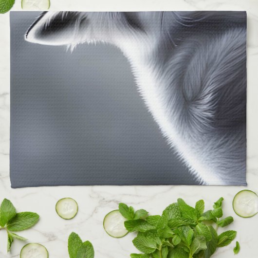 Prachtige Arctic Fox Theedoek (Gevouwen)