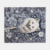 Prachtige Arctic Fox William Morris geïnspireerd Fleece Deken (Voorkant (Horizontaal))