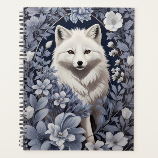 Prachtige Arctic Fox William Morris geïnspireerd Planner (Voorkant)