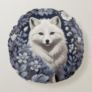 Prachtige Arctic Fox William Morris geïnspireerd Rond Kussen