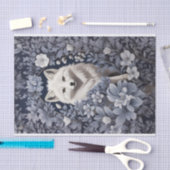 Prachtige Arctic Fox William Morris geïnspireerd Tissuepapier (Craft)