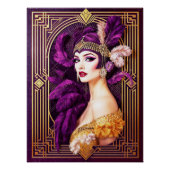 Prachtige Art Deco Flapper Perfect Poster (Voorkant)