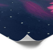 Prachtige Art Nouveau bloemen muziek Poster (Hoek)