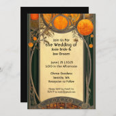 Prachtige Art Nouveau bruiloft uitnodiging (Voorkant / Achterkant)