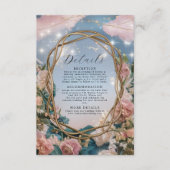 Prachtige Art Nouveau thema bruiloft Informatiekaartje (Voorkant)