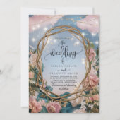 Prachtige Art Nouveau thema bruiloft Kaart (Voorkant)