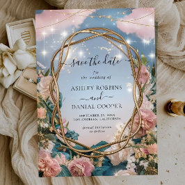 Prachtige Art Nouveau thema Save the Date Kaart