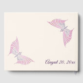 Prachtige Art Nouveau vlinders bruiloft Gastenboek (Achterkant)