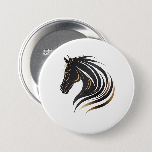 Prachtige Artistic Horse Design Button (Voorkant /achterkant)