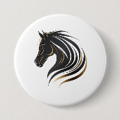 Prachtige Artistic Horse Design Button (Voorkant)