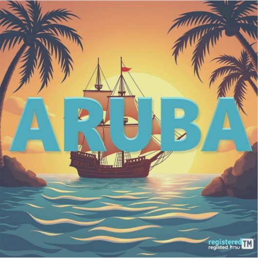 Prachtige Aruba zonsondergang Sticker (Voorkant)