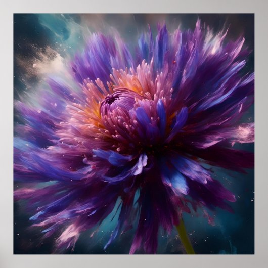Prachtige Aster Blossom Poster (Voorkant)